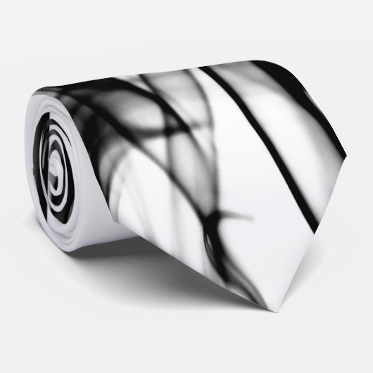Cravate moderne et unique en noir et blanc (Roulé)