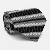 Cravate moderne gris noir - Couleurs personnalisée (Roulé)