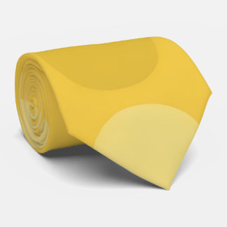 Cravate moderne milieu du siècle Jaune Cercles d'o