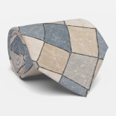 Cravate Moderne mosaïque en marbre bleu ardoise et grès (Roulé)