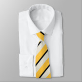 Cravate Moderne moutarde Jaune Argent Gris Noir Gris (Attaché)