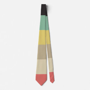 Cravate Moderne Multicolor rayé rétro chic