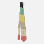 Cravate Moderne Multicolor rayé rétro chic (Dos)