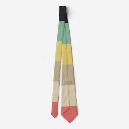 Cravate Moderne Multicolor rayé rétro chic (Dos)