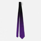 Cravate Moderne noir et Royal violet dégradé (Dos)