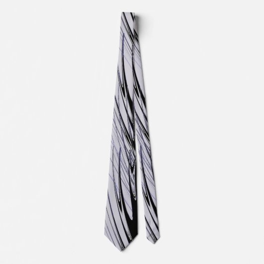 Cravate moderne noire et grise (Devant)