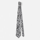 Cravate moderne noire et grise d'impression (Devant)