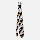 Cravate Moderne Orange Géométrique Chic Flamboyant Monogra (Dos)