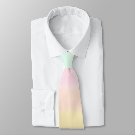 Cravate Moderne Pastel Multicolore Gradient (Attaché)