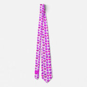 Cravate Moderne Purple Rose Doodled Hearts Valentine Nom (Dos)