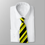 cravate moderne rayée jaune et noir Diagnal (Attaché)