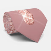 Cravate moderne Rose Blush Parties scintillant Dri (Roulé)