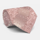 Cravate moderne - Rose Gold Blush Parties scintill (Roulé)