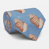 Cravate moderne Sea Blue Seashell (Roulé)