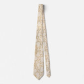 Cravate Moderne Urban Sepia Or Beige Blanc (Devant)