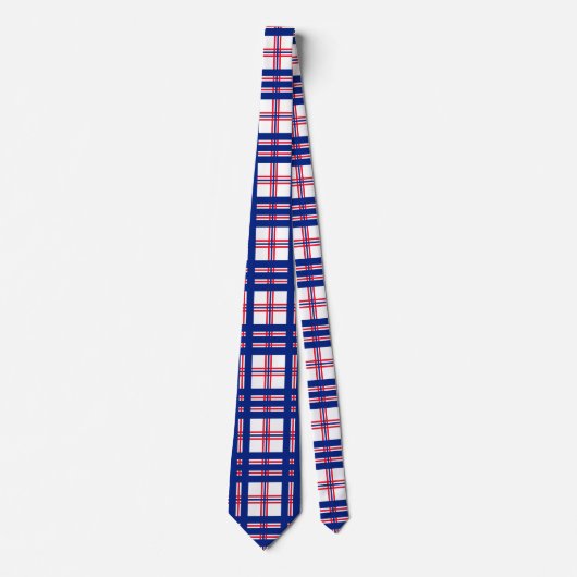 Cravate Modes bleu blanc rouge Motif (Devant)