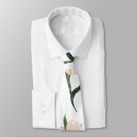 Cravate Modren blush pink floral (Attaché)