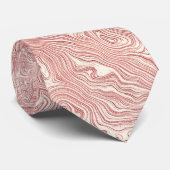 Cravate Moire de soie petit Motif en Peach (Roulé)