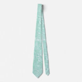 Cravate Moire de soie petit Motif en vert menthe (Devant)