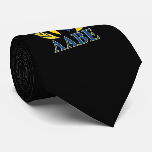 Cravate Molon Labe Casque spartiate Laurels Bleu jaune (Roulé)
