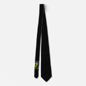 Cravate Molon Labe Casque spartiate Laurels Bleu jaune (Dos)