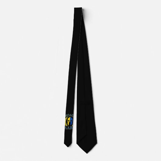 Cravate Molon Labe Casque spartiate Laurels Bleu jaune (Dos)