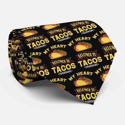Cravate Mon Coeur Appartient Aux Tacos (Roulé)