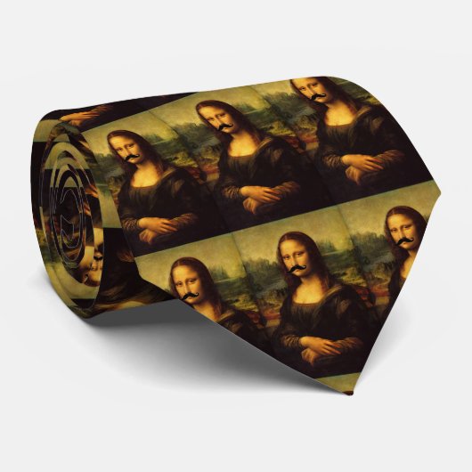 Cravate Mona Lisa Avec Moustache (Roulé)
