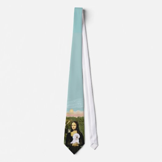 Cravate Mona Lisa & Bichon Frise (Devant)