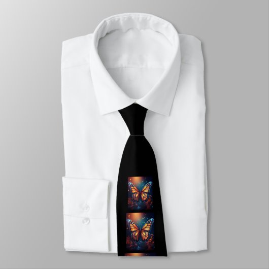 Cravate Monarch Butterfly Necktie (Attaché)