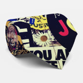 Cravate Monde coloré de stickers (Roulé)