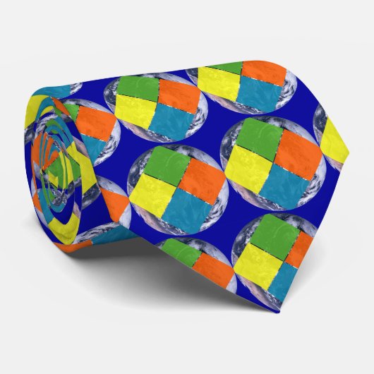 Cravate Monde de GeoCache (Roulé)