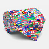 Cravate Monde des drapeaux (Roulé)