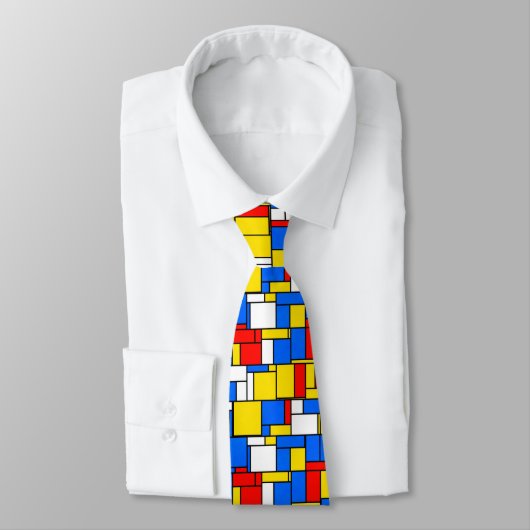 Cravate Mondrian a inspiré le motif jaune bleu rouge de (Attaché)