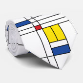 Cravate Mondrian II Minimum De Stijl Modern Art Design (Roulé)