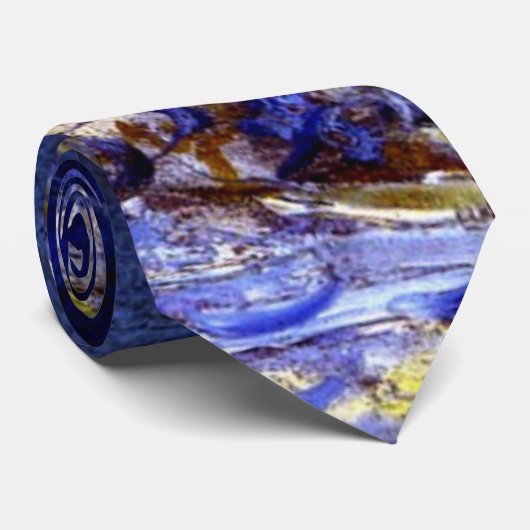 Cravate Monet - Une Mer Orageuse (Roulé)