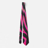 Cravate Monogram Black and Hot Pink Zebra Design (Dos)