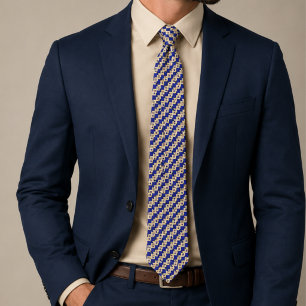 Cravate Monogram Bleu Royal