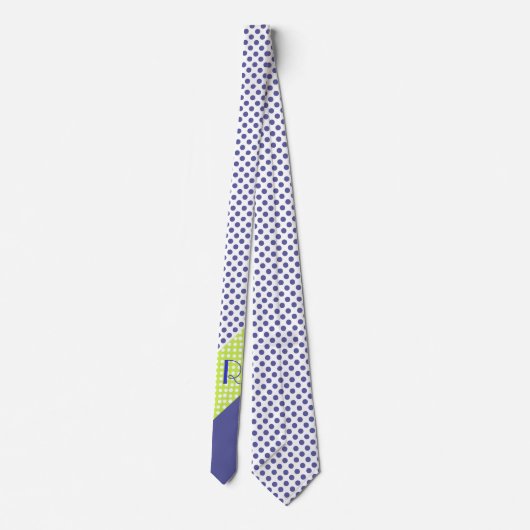 Cravate Monogram Polka Dot Pattern Tie (Dos)