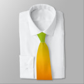 Cravate MONOGRAM Texte blanc sur ROUGE JAUNE VERT TROPICAL (Attaché)