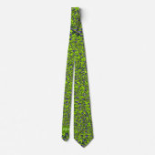 Cravate Monogramme 2 côtés vert et pourpre (Dos)