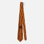 Cravate Monogramme à rayures de tigres (Devant)