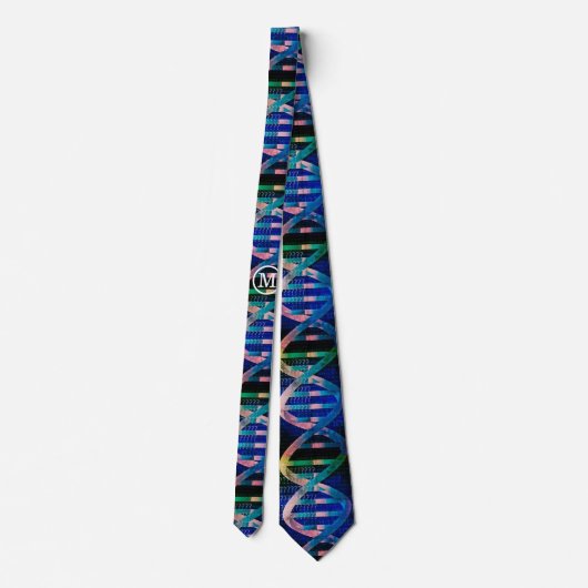 Cravate Monogramme ADN ID Art Science (Dos)