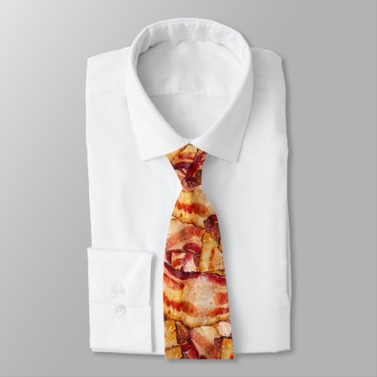 Cravate Monogramme Bacon Motif Funny Gag Cadeau (Attaché)