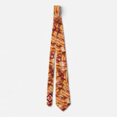 Cravate Monogramme Bacon Motif Funny Gag Cadeau (Dos)