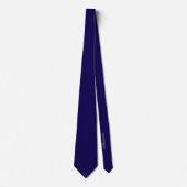 Cravate Monogramme blanc minimal bleu moderne (Devant)