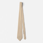 Cravate Monogramme blanc minimal léger moderne Tan solide (Devant)