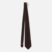 Cravate Monogramme bourguignon et noir arabesque (Dos)