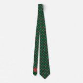 Cravate Monogramme Cardinal Bird Motif sur Green (Dos)