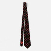 Cravate Monogramme Cardinal Bird Motif sur Noir (Dos)